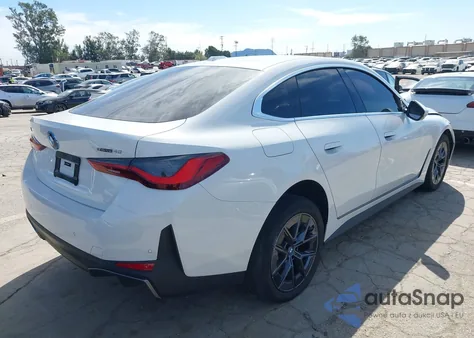 2023 BMW I4 Edrive40 from USA, damaged, VIN WBY73AW0XPFR44350